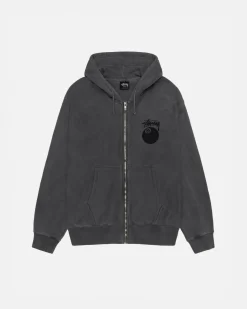 8 BALL ZIP HOODIE PIGMENT DYED