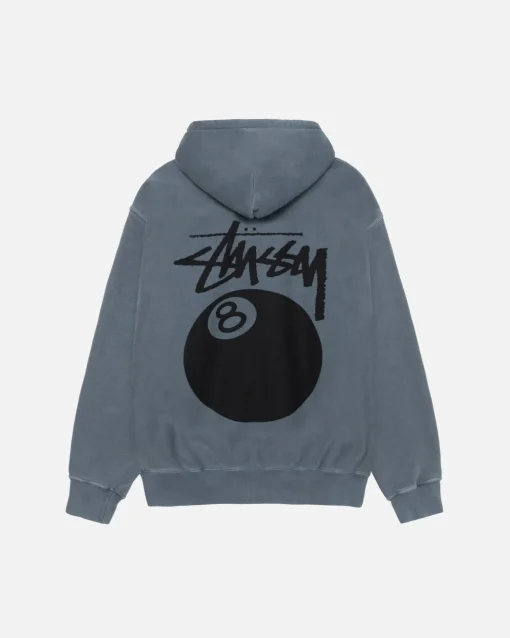 8 BALL ZIP HOODIE PIGMENT DYED