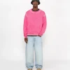 FADED COTTON KNIT CREW