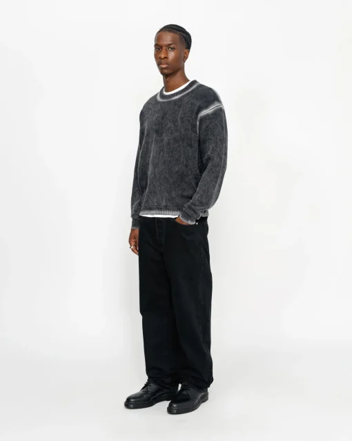 FADED COTTON KNIT CREW