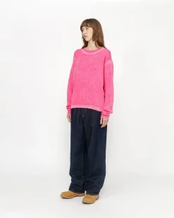 FADED COTTON KNIT CREW