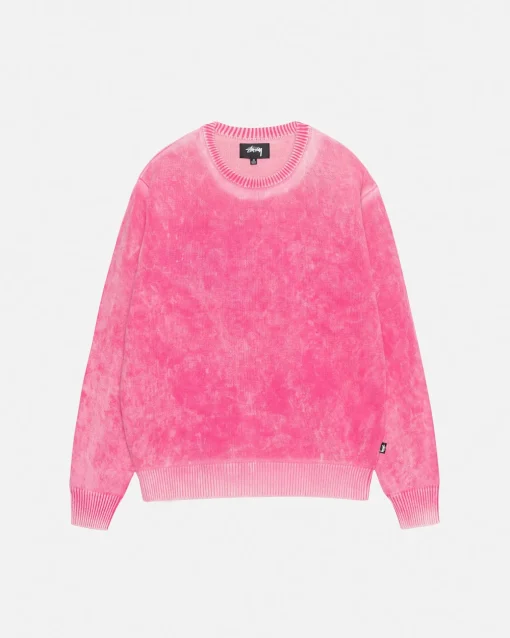 FADED COTTON KNIT CREW