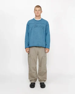 FOOTBALL CREW PIGMENT DYED COTTON