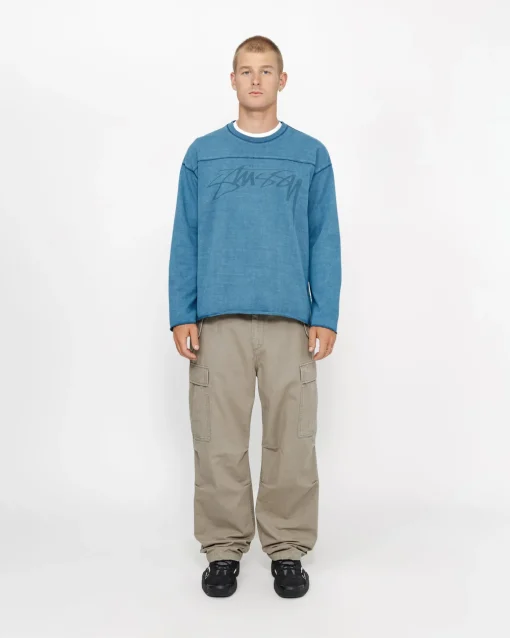 FOOTBALL CREW PIGMENT DYED COTTON