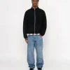 GEBÜRSTETER MERINO-SWEATER MIT DURCHGEHENDEM ZIP