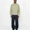 GEBÜRSTETER MERINO-SWEATER MIT DURCHGEHENDEM REISSVERSCHLUSS