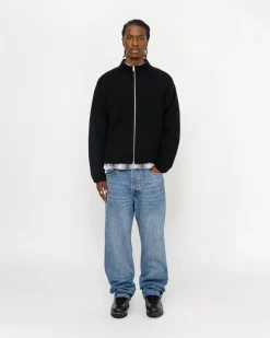 GEBÜRSTETER MERINO-SWEATER MIT DURCHGEHENDEM ZIP