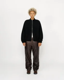 GEBÜRSTETER MERINO-SWEATER MIT DURCHGEHENDEM ZIP