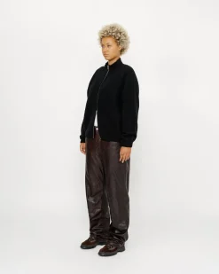 GEBÜRSTETER MERINO-SWEATER MIT DURCHGEHENDEM ZIP
