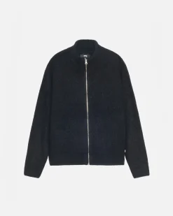 GEBÜRSTETER MERINO-SWEATER MIT DURCHGEHENDEM ZIP