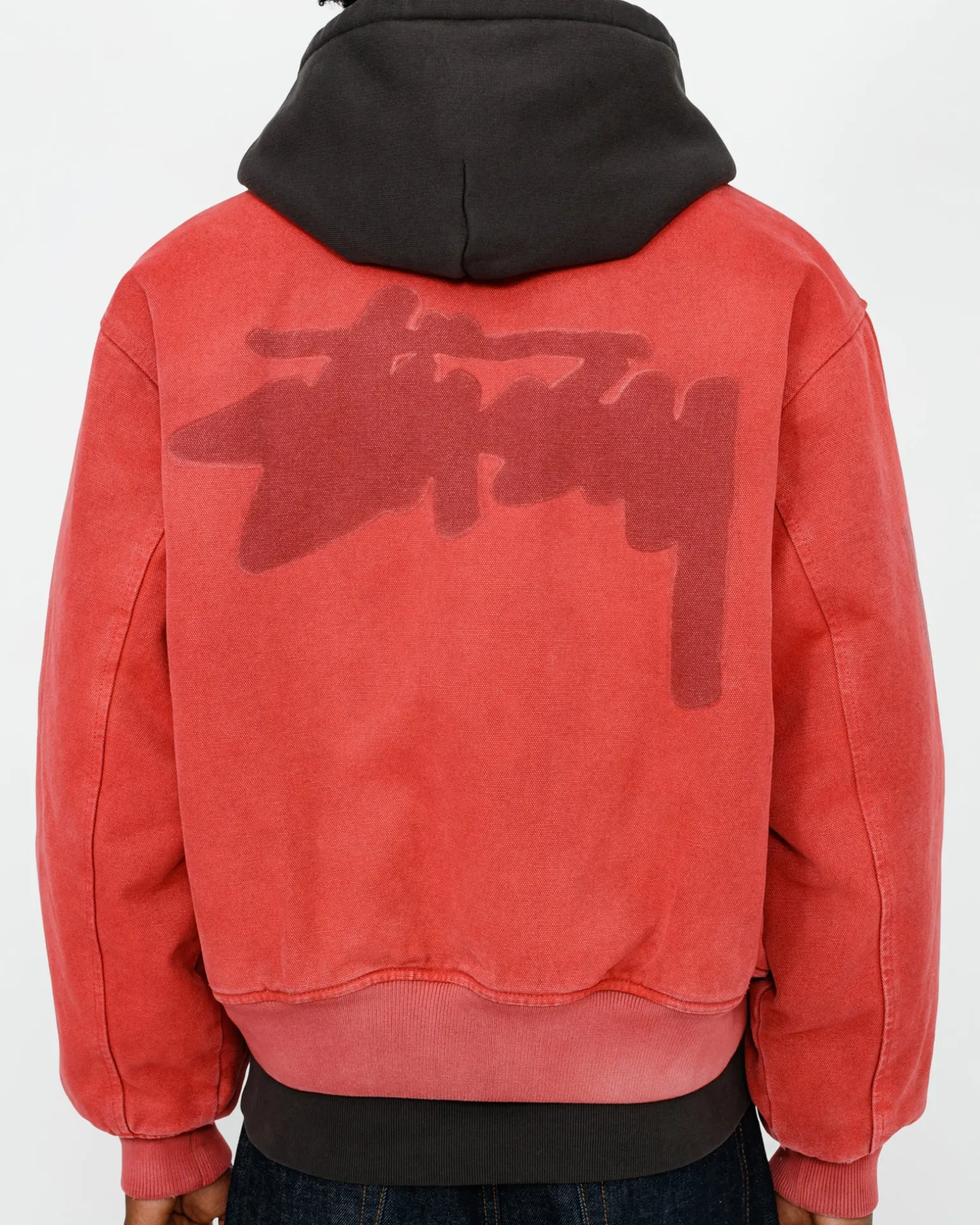 GHOST LOGO CANVAS VARSITY JACKE