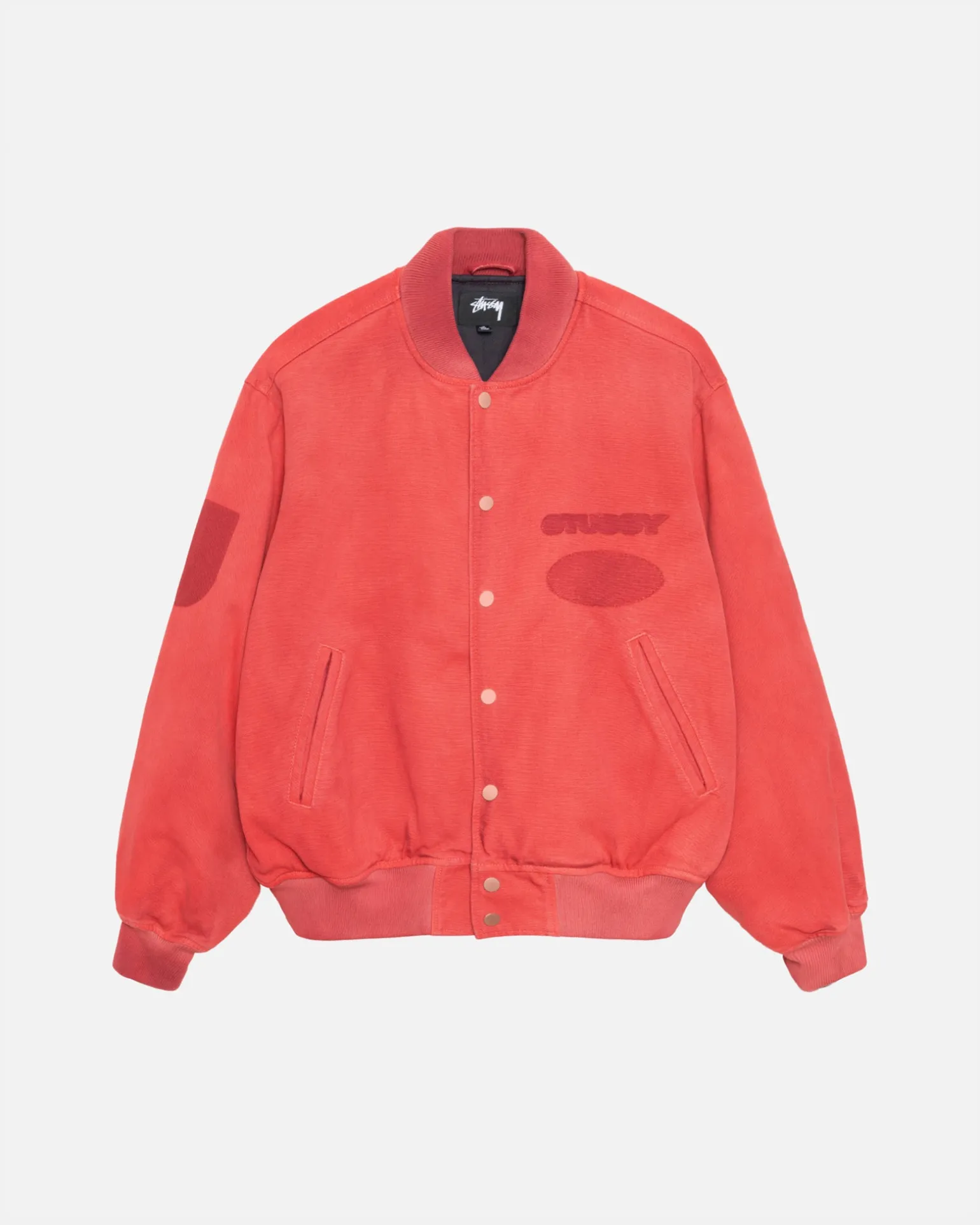 GHOST LOGO CANVAS VARSITY JACKE