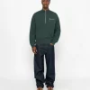 HALF ZIP MOCK NECK SWEATER