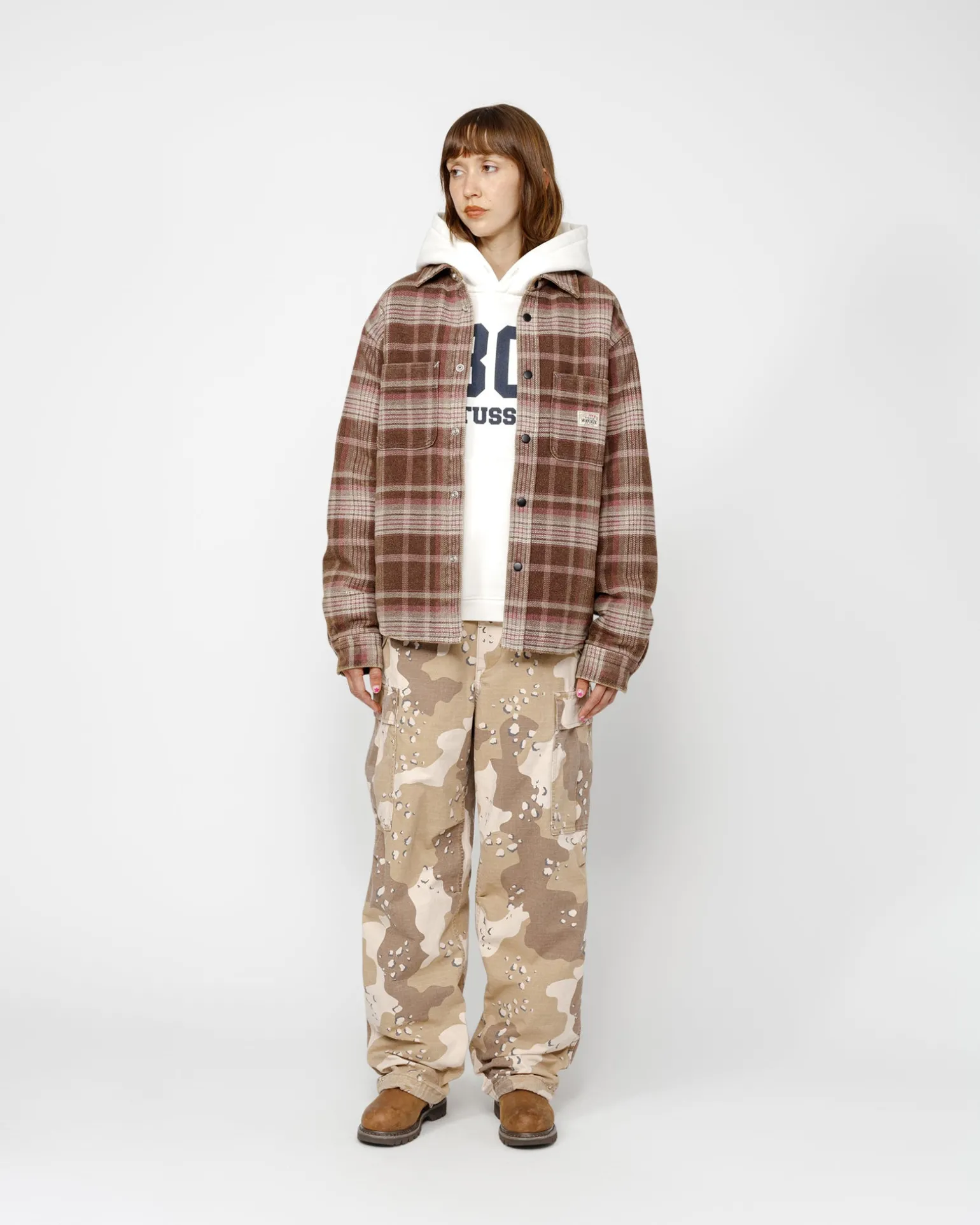 HEAVY WASHED PLAID SHIRT