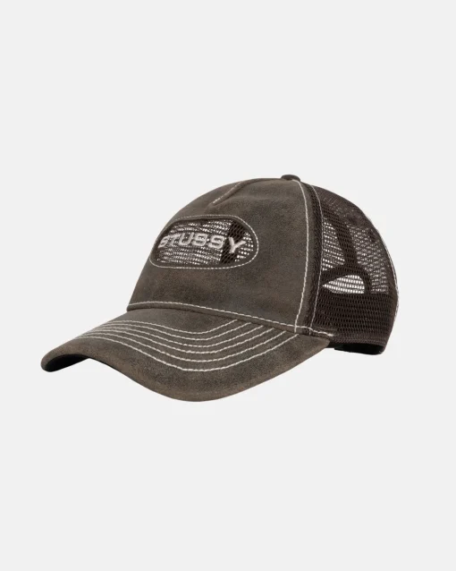 LOW PRO TRUCKER CUT-OUT LEATHER SNAPBACK