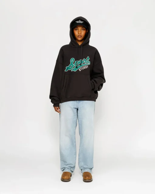 SATIN PATCH HOODIE