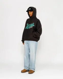 SATIN PATCH HOODIE