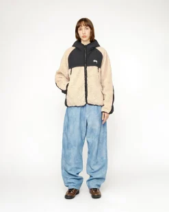 SHERPA PANELED HOODED JACKET