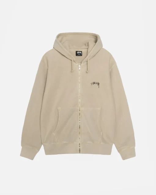 SMOOTH STOCK ZIP HOODIE PIGMENT DYED