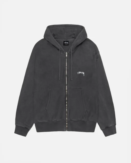 SMOOTH STOCK ZIP HOODIE PIGMENT DYED