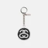 SS LINK BEADED BALL KEYCHAIN