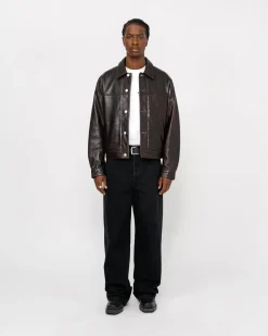 TRUCKER JACKE LEDER