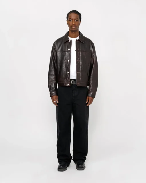 TRUCKER JACKE LEDER