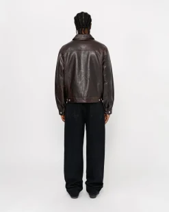 TRUCKER JACKE LEDER