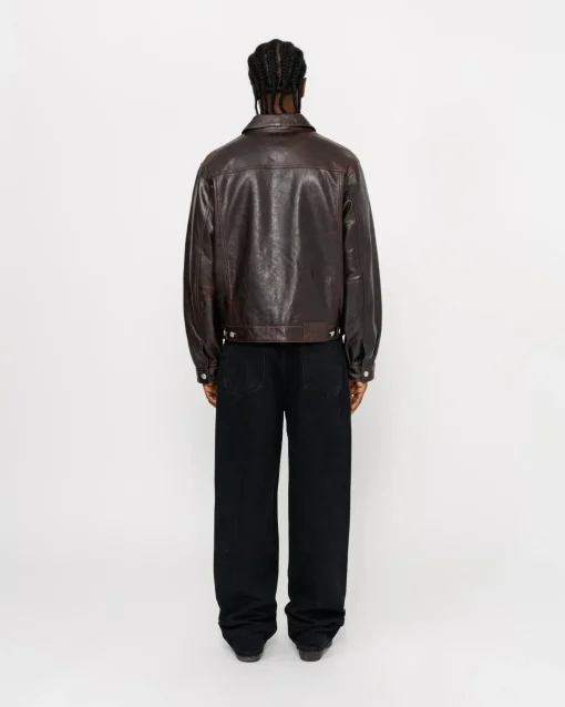 TRUCKER JACKE LEDER