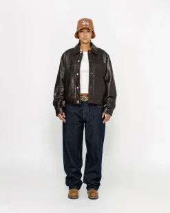 TRUCKER JACKE LEDER