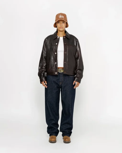 TRUCKER JACKE LEDER