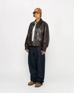 TRUCKER JACKE LEDER
