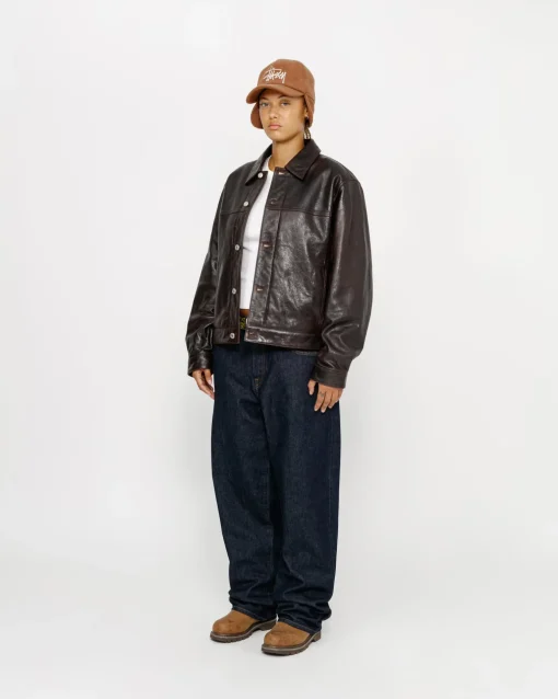 TRUCKER JACKE LEDER