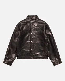 TRUCKER JACKE LEDER