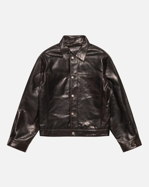 TRUCKER JACKE LEDER