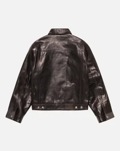 TRUCKER JACKE LEDER