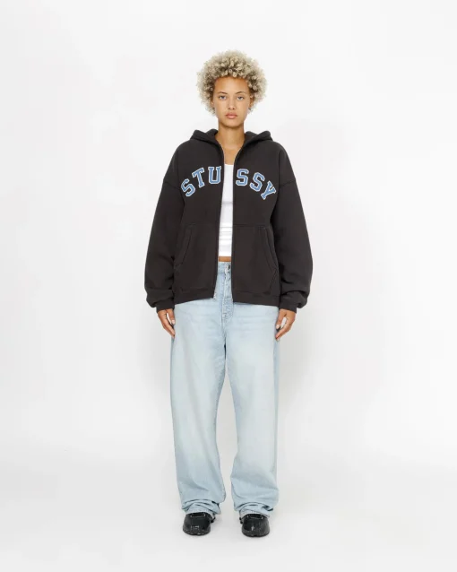 VERBLASSTE GRAFIK ZIP HOODIE