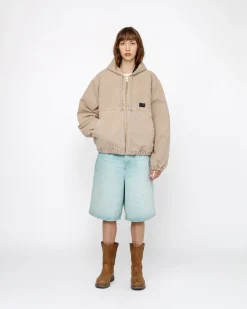 WORK JACKET CANVAS NEEDLE PUNCH