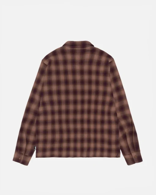 ZIP SHIRT TWISTED YARN PLAID