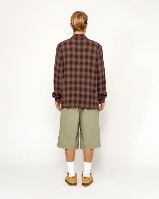 ZIP SHIRT TWISTED YARN PLAID