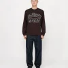 Zweifarbiger Baumwoll-Mesh-Pullover