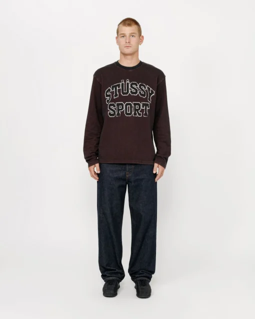 Zweifarbiger Baumwoll-Mesh-Pullover