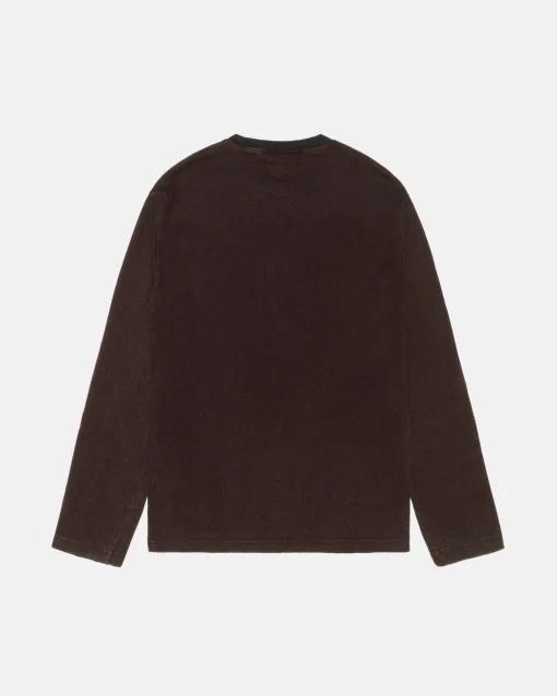 Zweifarbiger Baumwoll-Mesh-Pullover