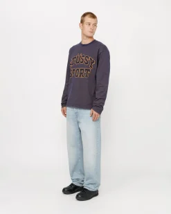 Zweifarbiges Baumwollmesh Crewneck