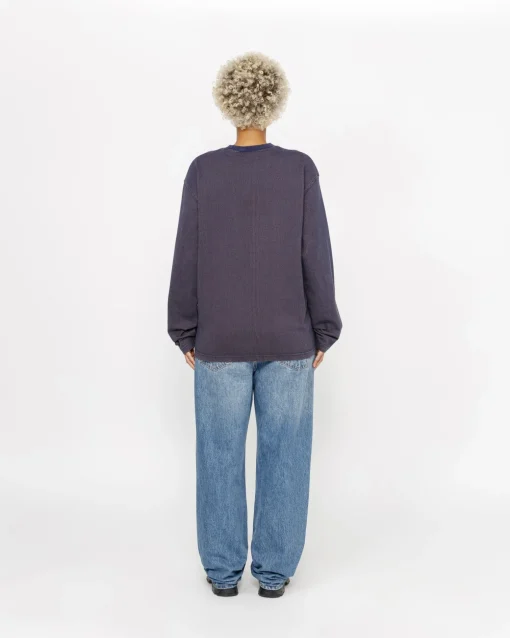 Zweifarbiges Baumwollmesh Crewneck